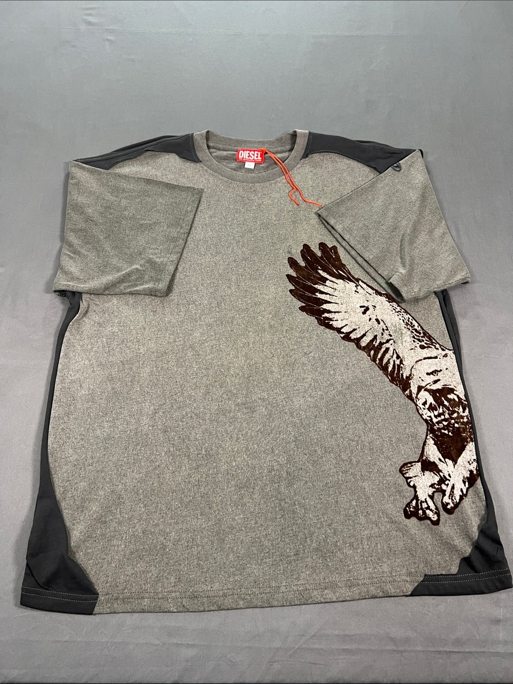 DIÉSEL
T-Boxt-Peeloff Eagle-Print Panelled T-Shirt
